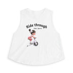 Crop Top — 'Ride Through the burn' Cute Weightlifting Girl Fitness Tank