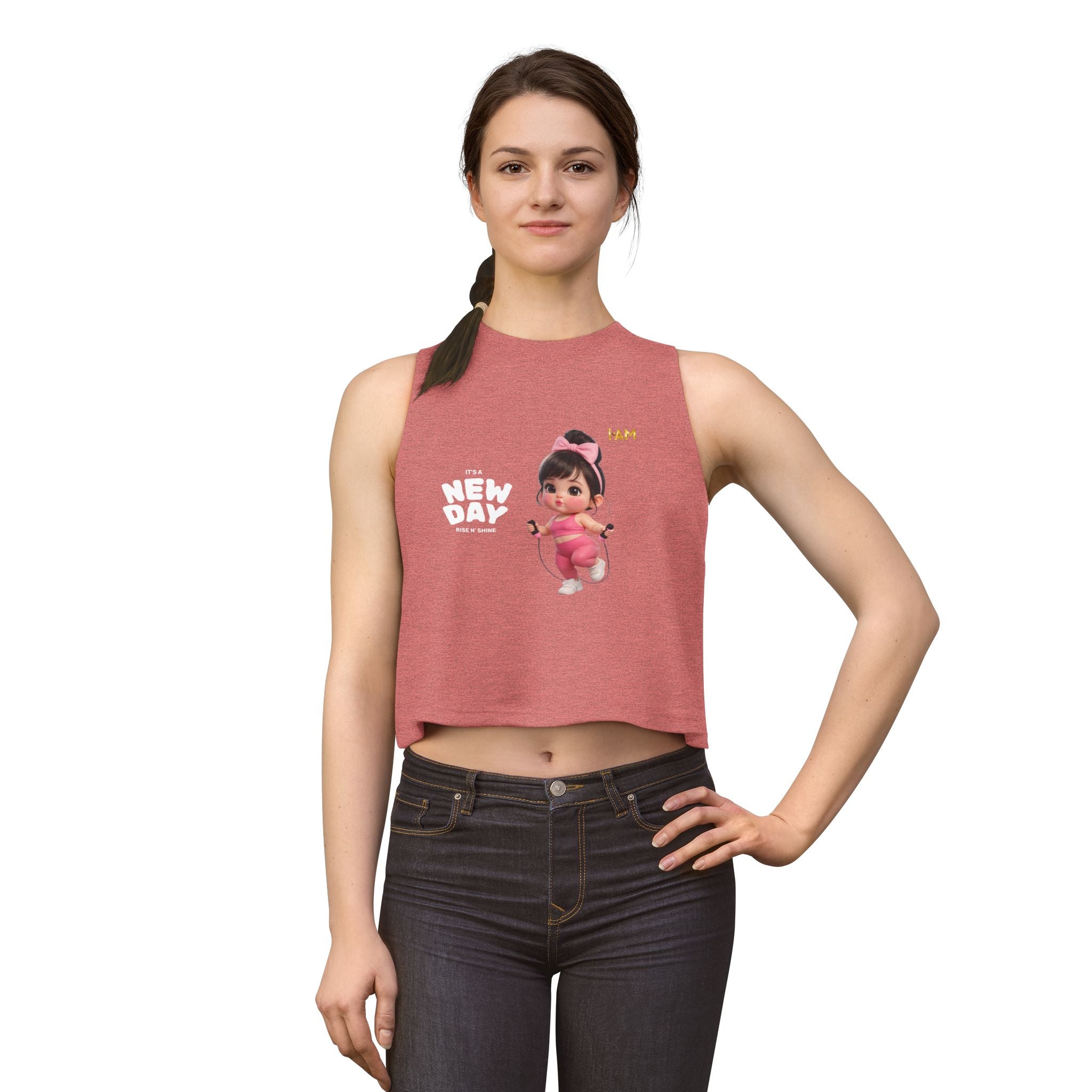 Cute Gym Girl Crop Top – It’s a New Day