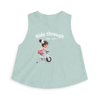 Crop Top — 'Ride Through the burn' Cute Weightlifting Girl Fitness Tank