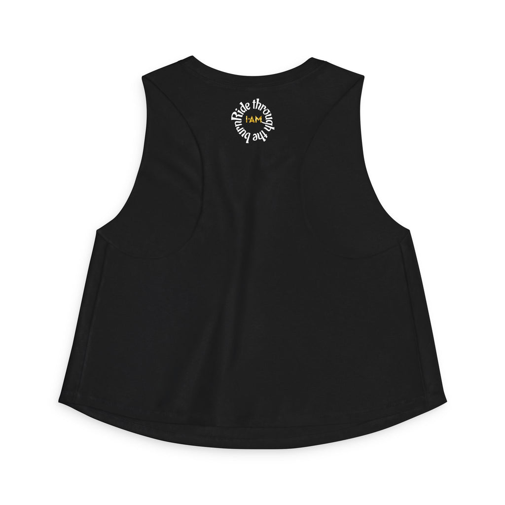 Crop Top — 'Ride Through the burn' Cute Weightlifting Girl Fitness Tank