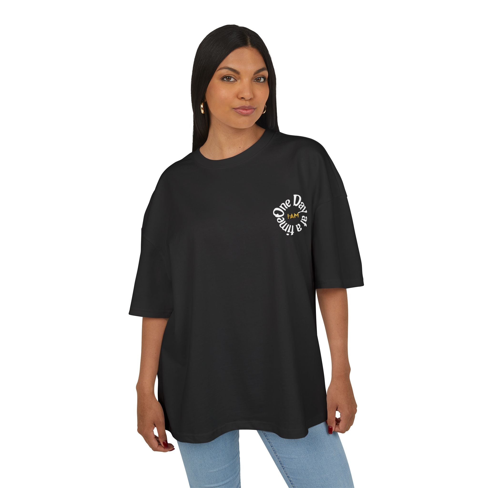 Motivational Fitness Tee — "One Day at a Time" Cute Weightlifting Graphic
