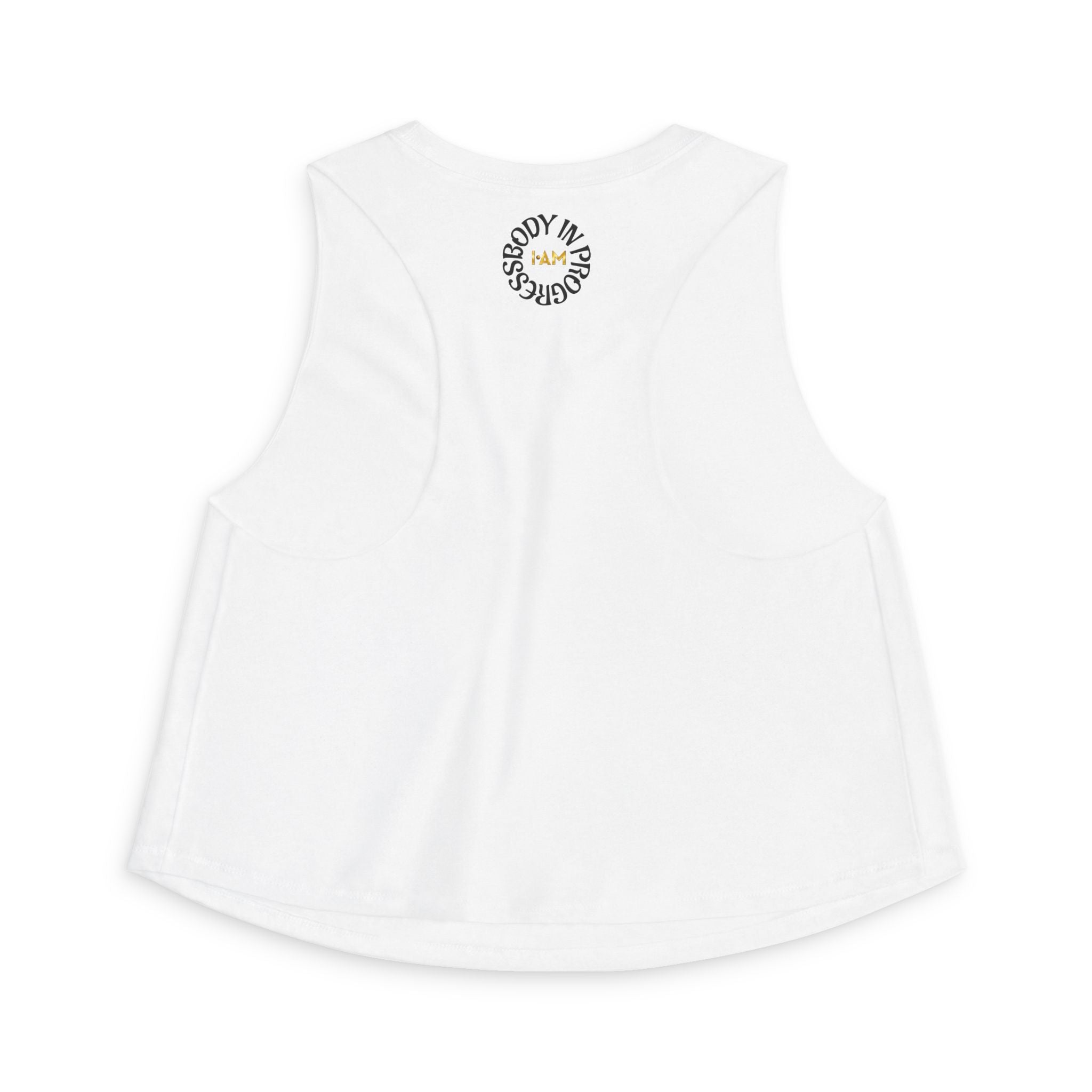 Crop Top — 'Body in Progress' Cute Weightlifting Girl Fitness Tank
