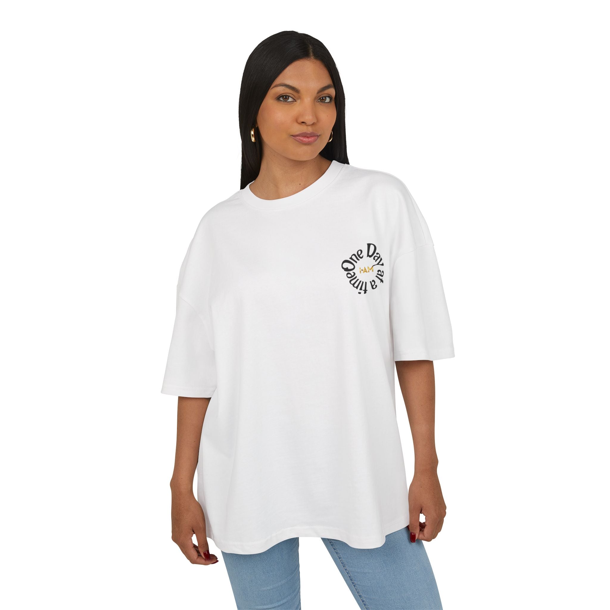 Motivational Fitness Tee — "One Day at a Time" Cute Weightlifting Graphic