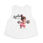 Crop Top — 'Body in Progress' Cute Weightlifting Girl Fitness Tank