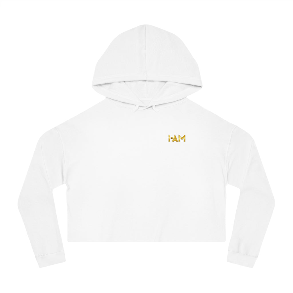 Cropped Hoodie — "I AM" Empowerment Design (Positive Affirmations)