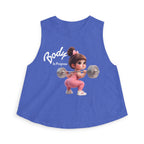 Crop Top — 'Body in Progress' Cute Weightlifting Girl Fitness Tank