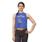 Crop Top — 'Ride Through the burn' Cute Weightlifting Girl Fitness Tank