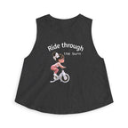 Crop Top — 'Ride Through the burn' Cute Weightlifting Girl Fitness Tank