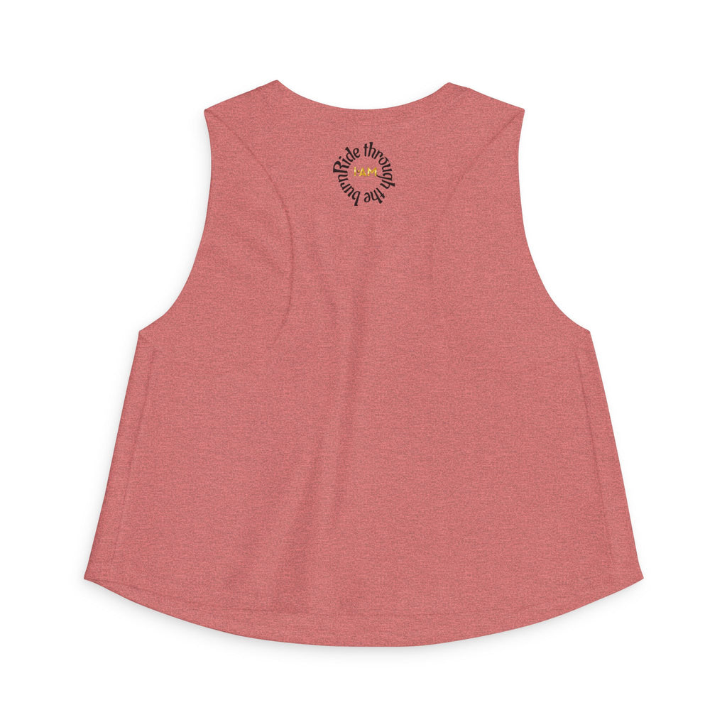Crop Top — 'Ride Through the burn' Cute Weightlifting Girl Fitness Tank