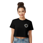 Cropped Tee — "Glutes in Progress" Cute Weightlifting Graphic