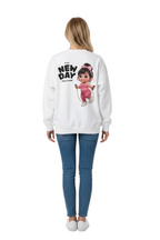 New Day Cute Girl Graphic Sweatshirt - 'It's a New Day' Cozy Crewneck