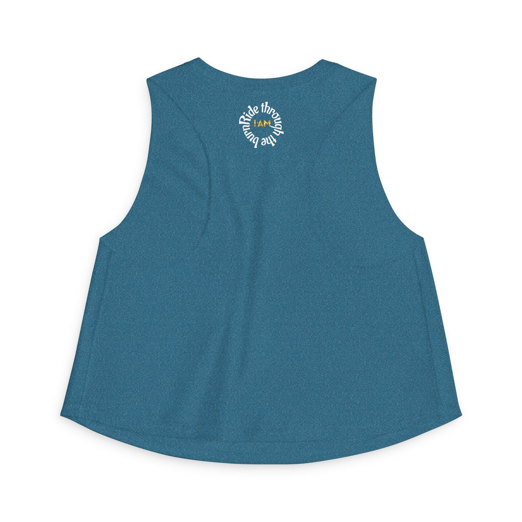 Crop Top — 'Ride Through the burn' Cute Weightlifting Girl Fitness Tank