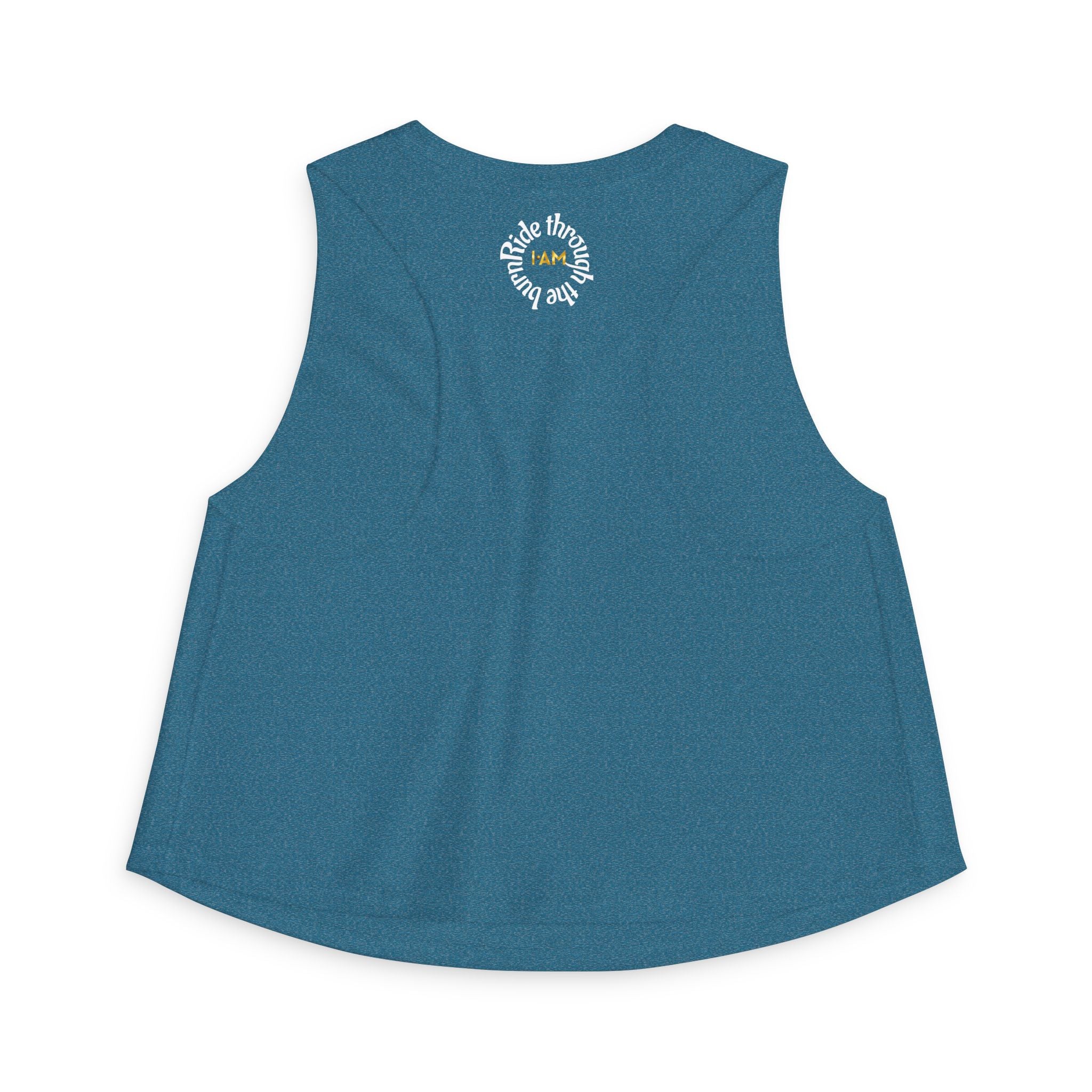 Crop Top — 'Ride Through the burn' Cute Weightlifting Girl Fitness Tank