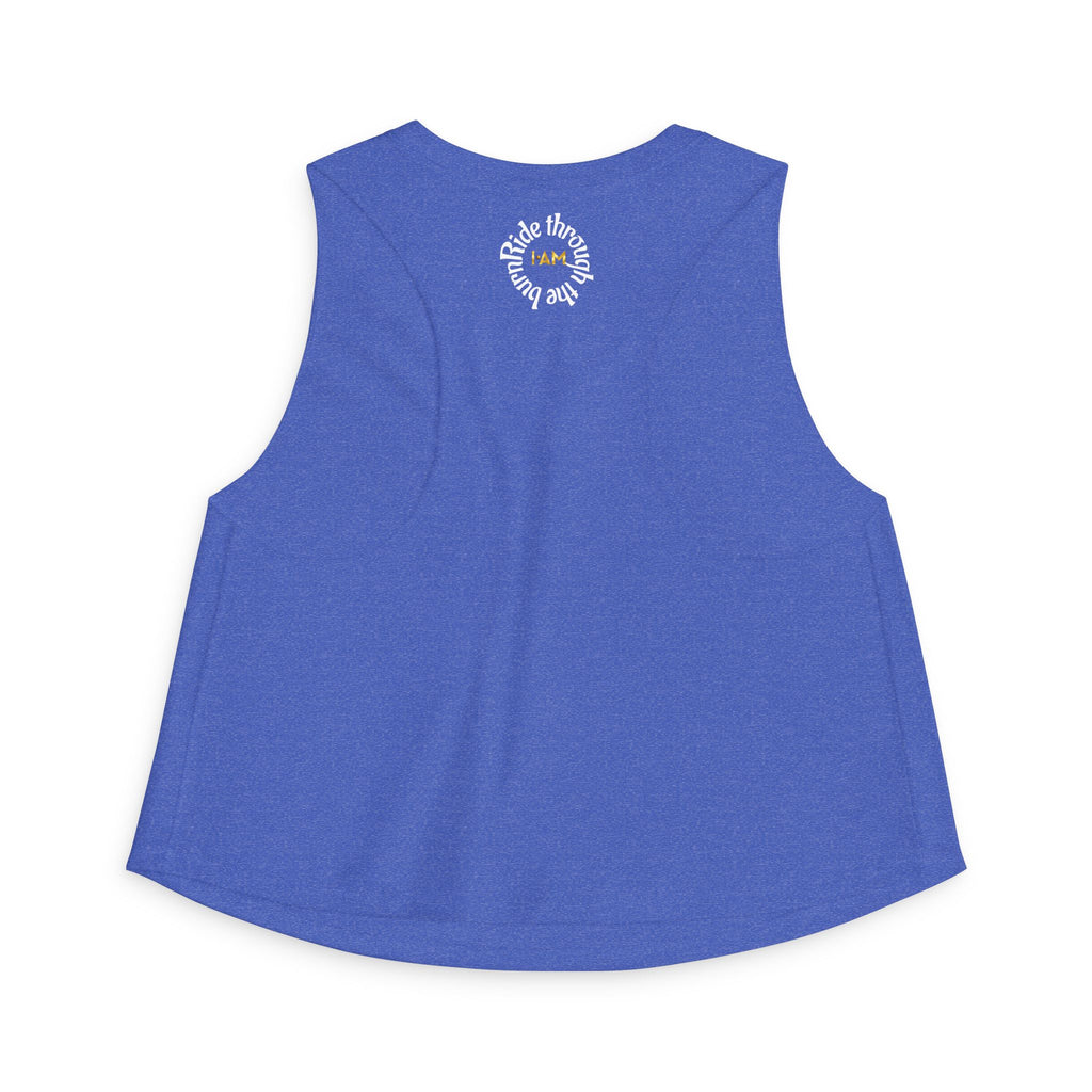 Crop Top — 'Ride Through the burn' Cute Weightlifting Girl Fitness Tank