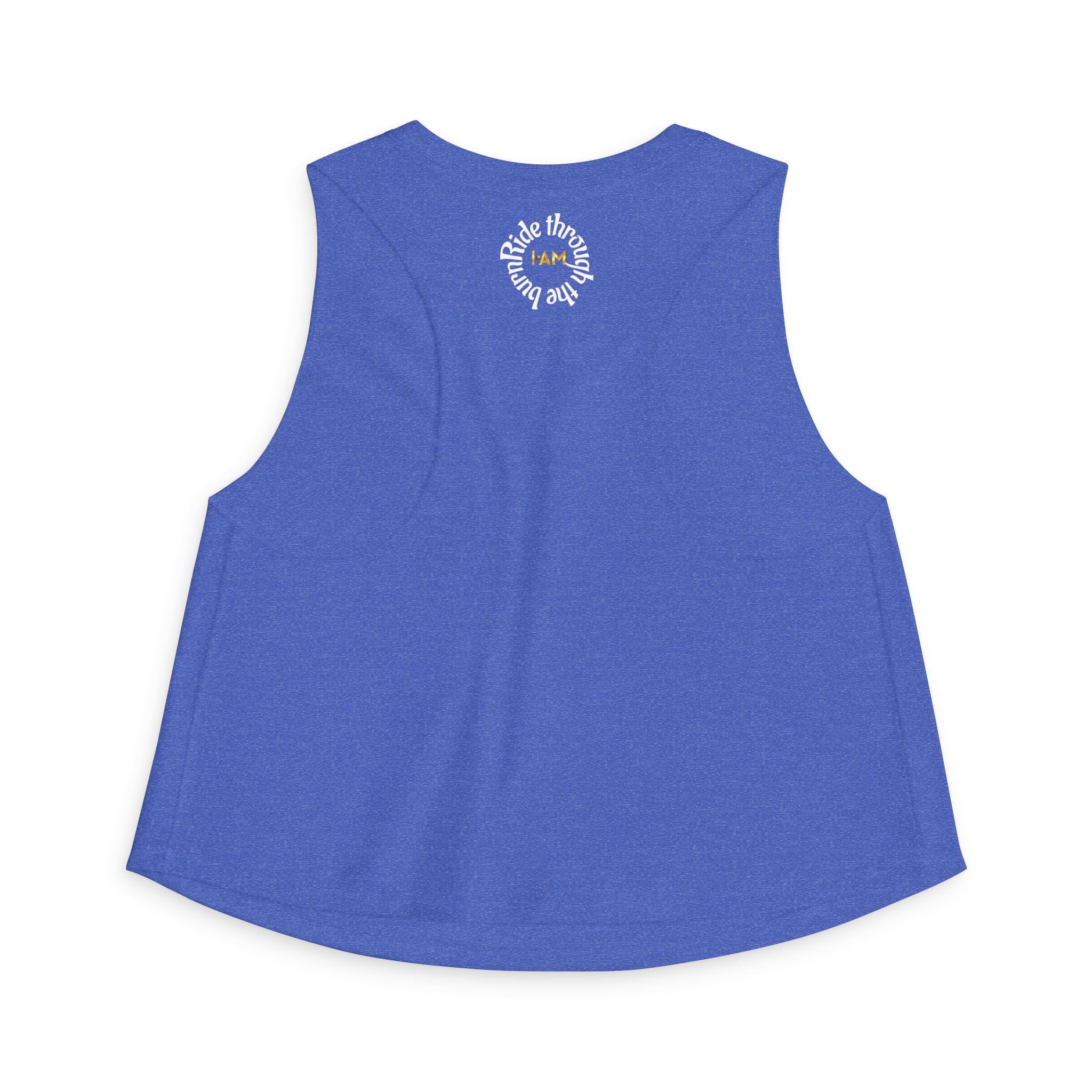 Crop Top — 'Ride Through the burn' Cute Weightlifting Girl Fitness Tank