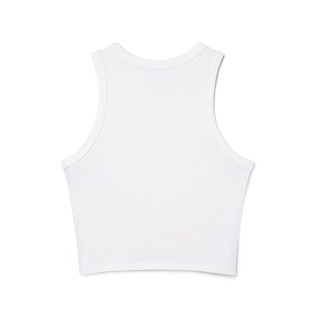 Strong Looks Good On Me Women’s Micro Rib Racer Tank | Cute Gym Girl Motivational Top