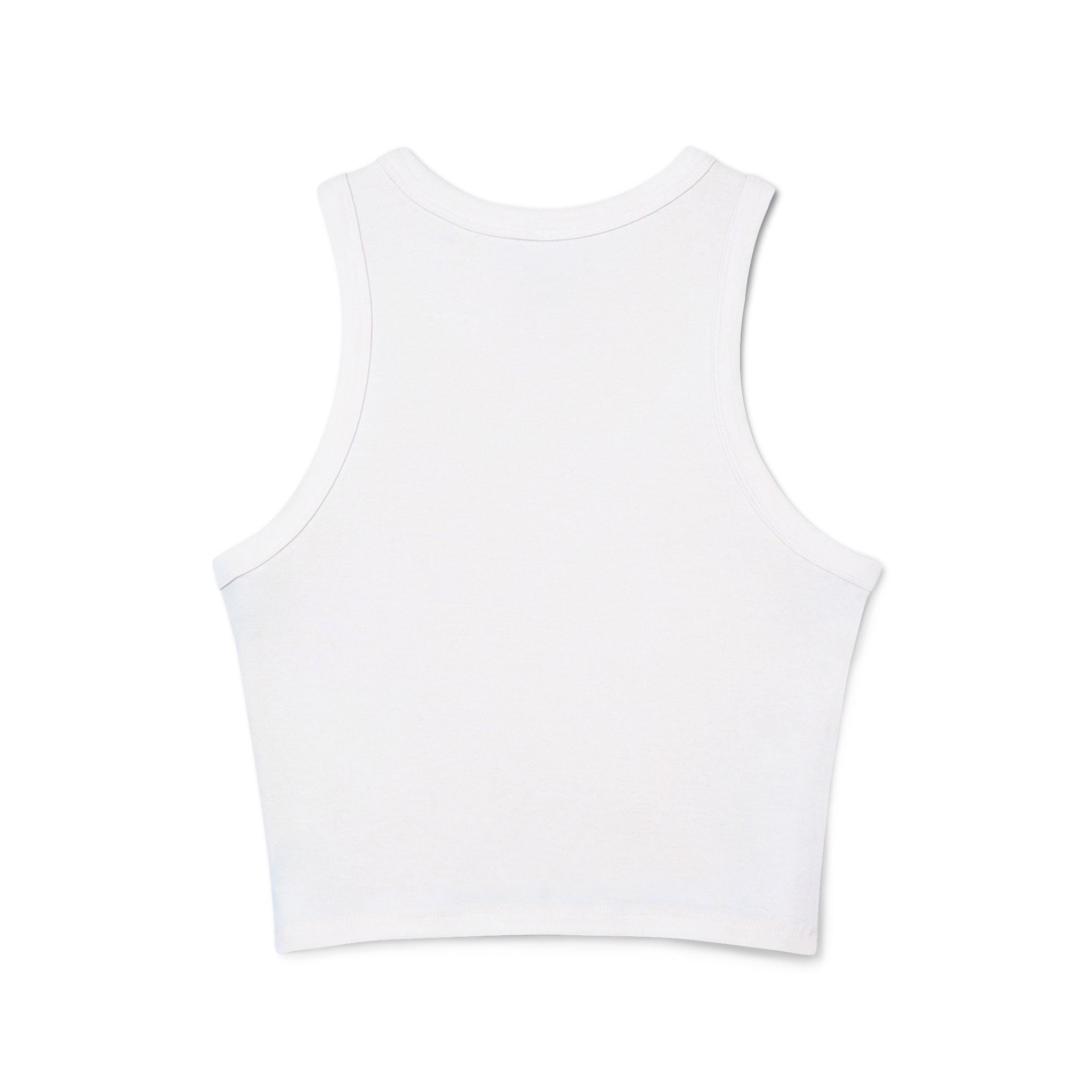 Strong Looks Good On Me Women’s Micro Rib Racer Tank | Cute Gym Girl Motivational Top