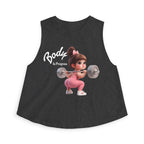 Crop Top — 'Body in Progress' Cute Weightlifting Girl Fitness Tank