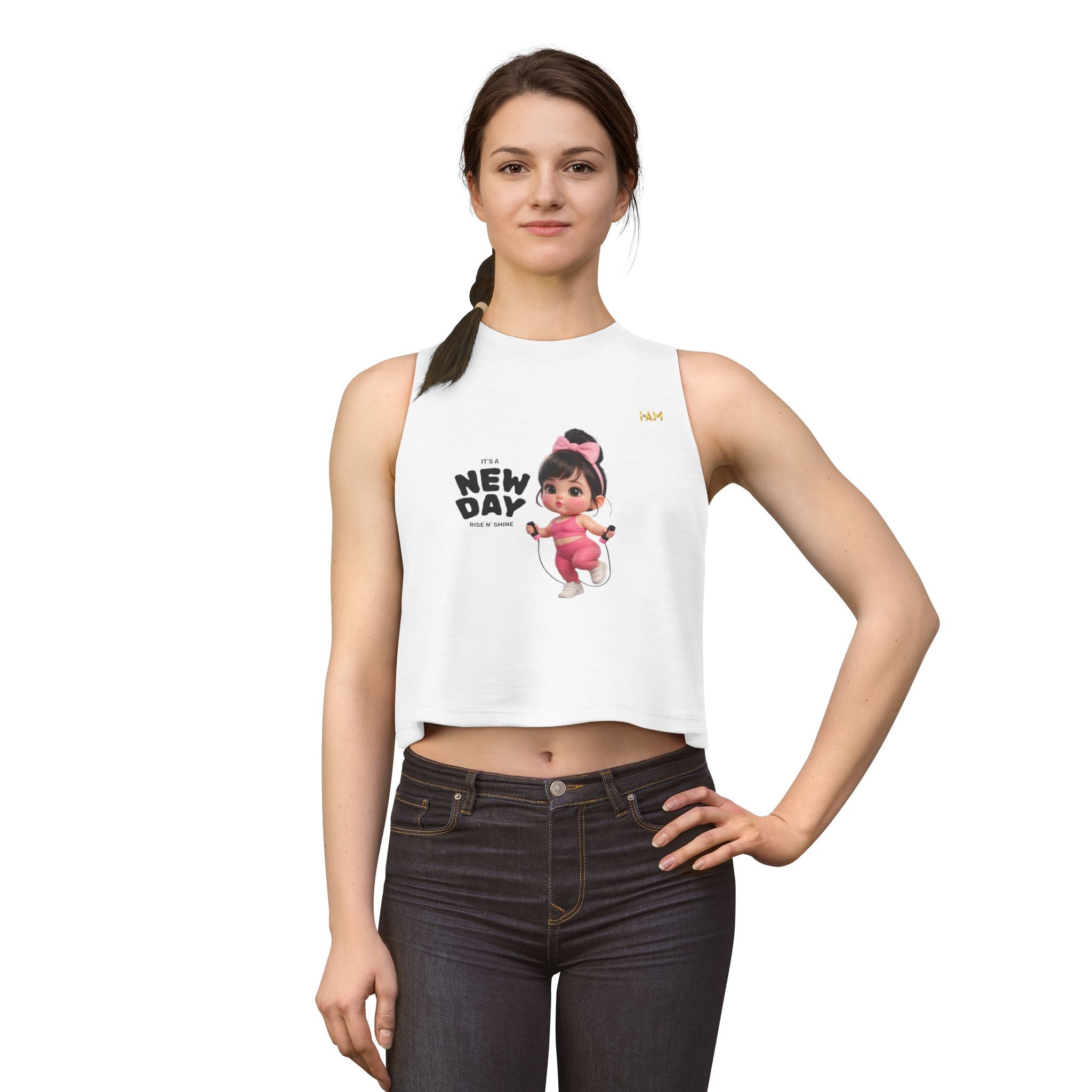 Cute Gym Girl Crop Top – It’s a New Day