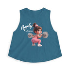 Crop Top — 'Body in Progress' Cute Weightlifting Girl Fitness Tank