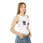 Strong Looks Good On Me Women’s Micro Rib Racer Tank | Cute Gym Girl Motivational Top