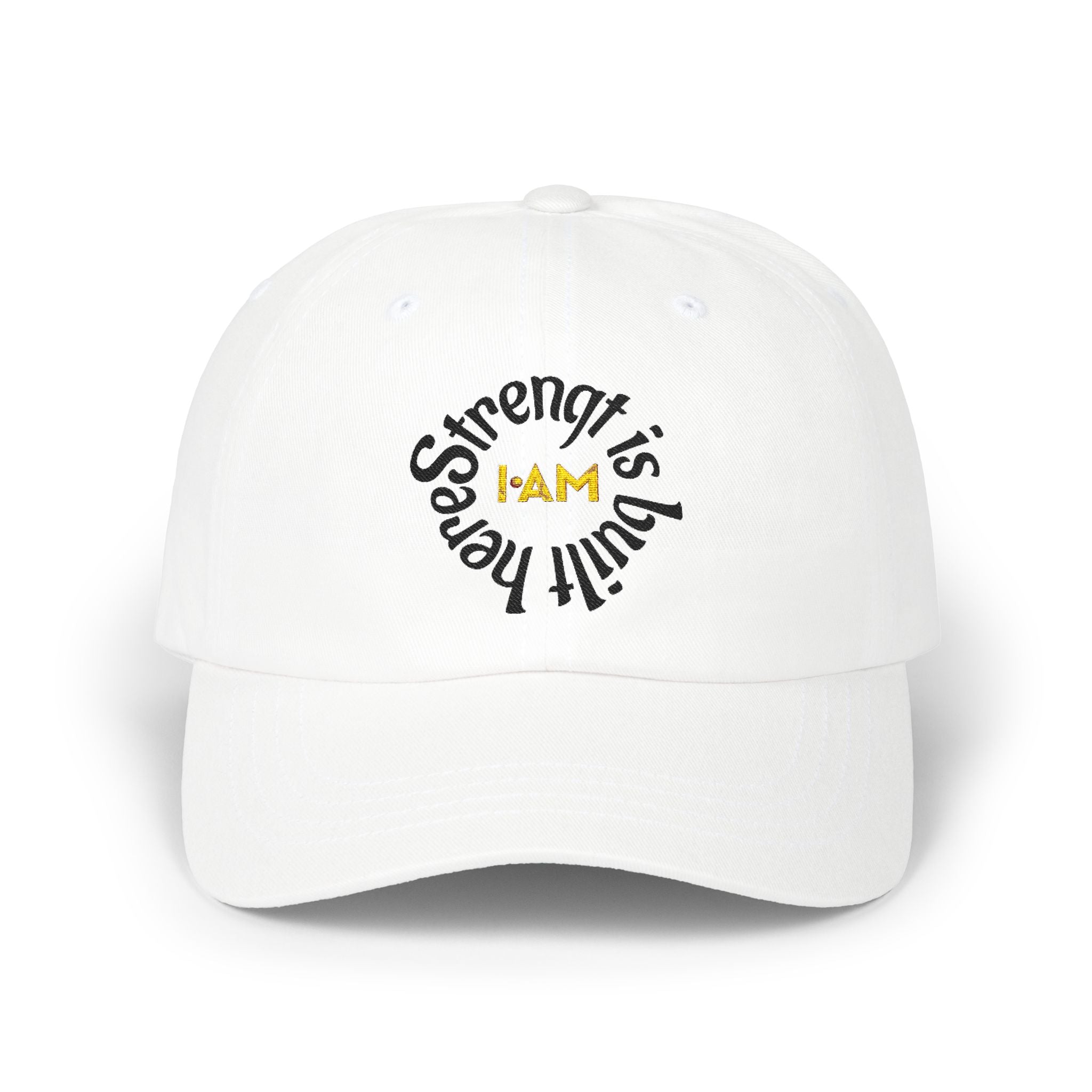 Dad Cap — "I AM" Strength Spiral Embroidered Baseball Hat