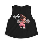 Crop Top — 'Body in Progress' Cute Weightlifting Girl Fitness Tank