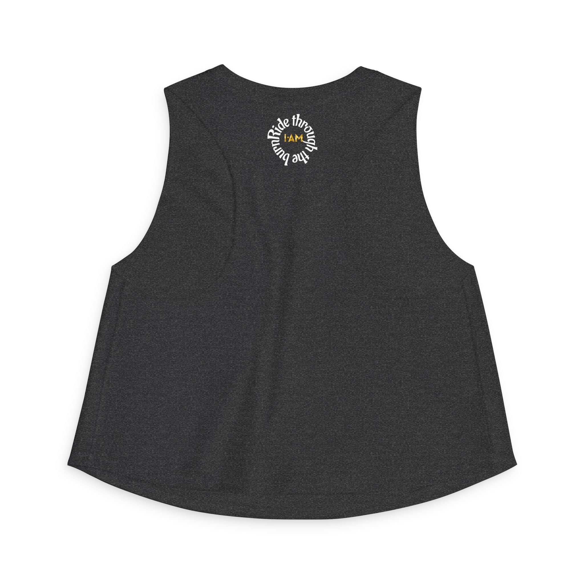 Crop Top — 'Ride Through the burn' Cute Weightlifting Girl Fitness Tank