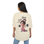 Motivational Fitness Tee — "One Day at a Time" Cute Weightlifting Graphic
